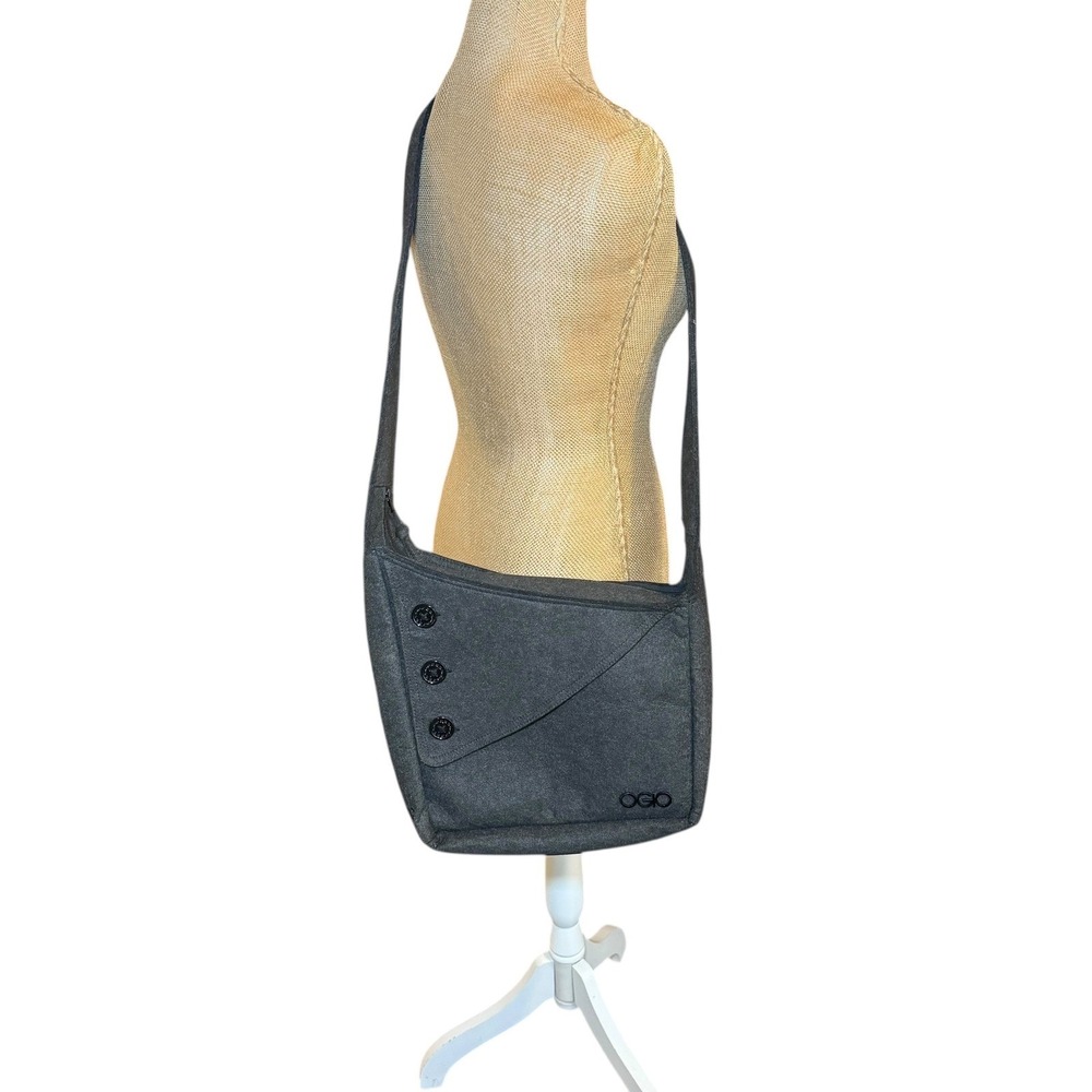 OGIO Charcoal Gray Shoulder Wool Messenger Bag Boho Casual Crossbody Everyday